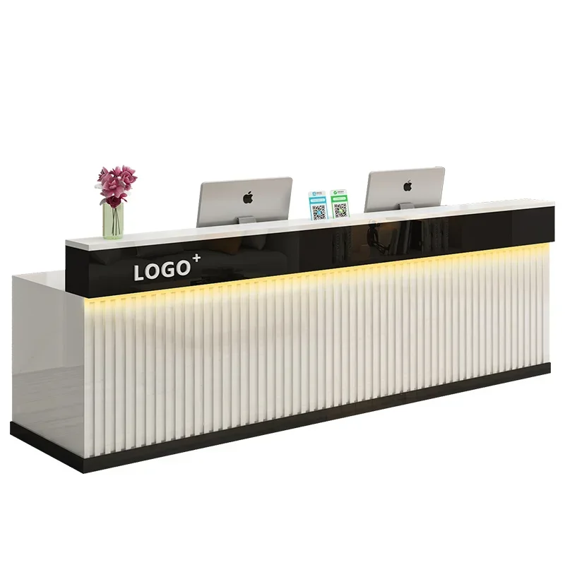 Office Furniture Bali - c13-เคาน์เตอร์ต้อนรับสไตล์นอร์ดิกสุดหรู เคาน์เตอร์ต้อนรับทันสมัยพร้อมที่เก็บของที่มีสไตล์ เฟอร์นิเจอร์เชิงพาณิชย์แบบวินเทจ