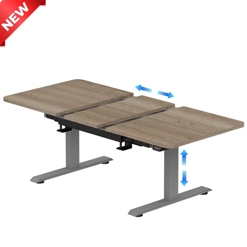 Office Furniture And Desks - โครงโต๊ะปรับระดับความสูงและความกว้างได้ มอเตอร์คู่ โต๊ะปรับระดับไฟฟ้าแบบยืน-นั่ง เฟอร์นิเจอร์สำนักงานสุดหรู