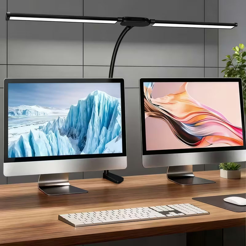 Office Furniture Brand - โคมไฟตั้งโต๊ะ LED แบบ USB 2 หัว