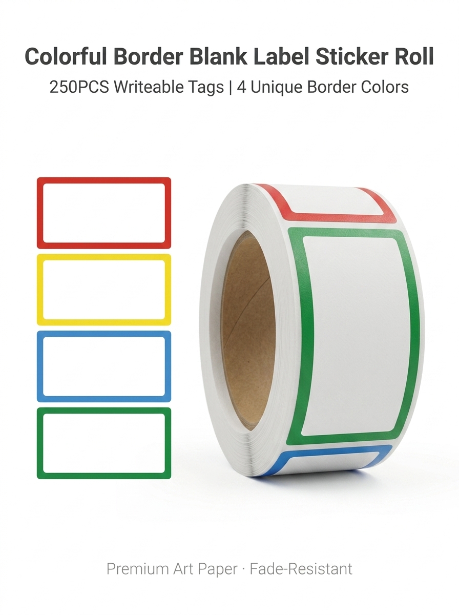 Office Furniture Brand - 250 PCS/ม้วนชื่อเก็บหนังสือจําแนกสติกเกอร์,4 แบบ 1.0 * 1.8in