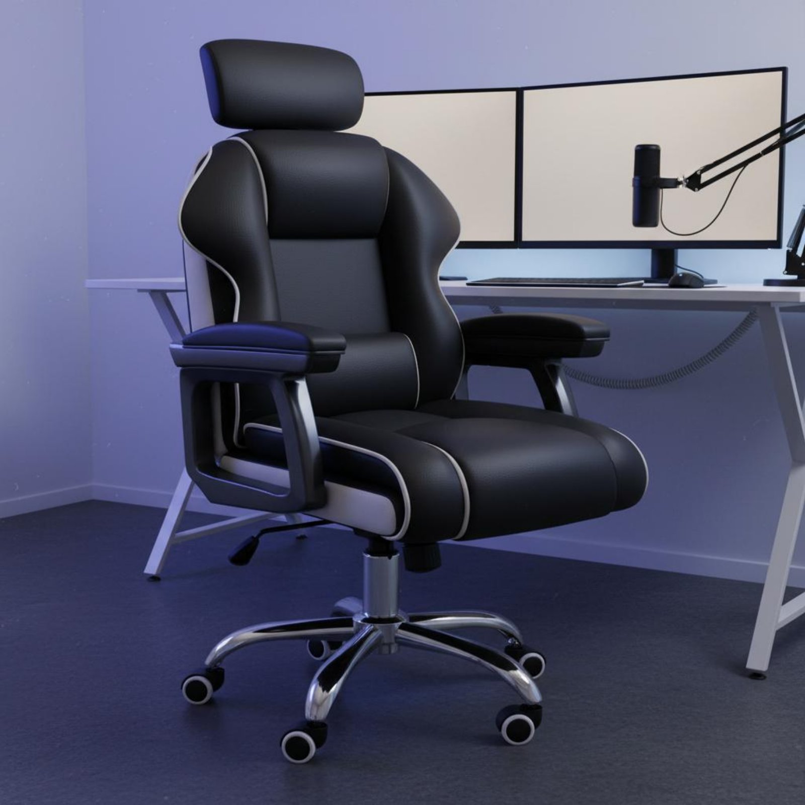 Office Furniture Commercial - เก้าอี้เกมมิ่งตามหลักสรีรศาสตร์ ปรับความสูงได้ พนักพิงสูง หมุนได้ เก้าอี้สำนักงาน ปรับเอนได้เต็มที่