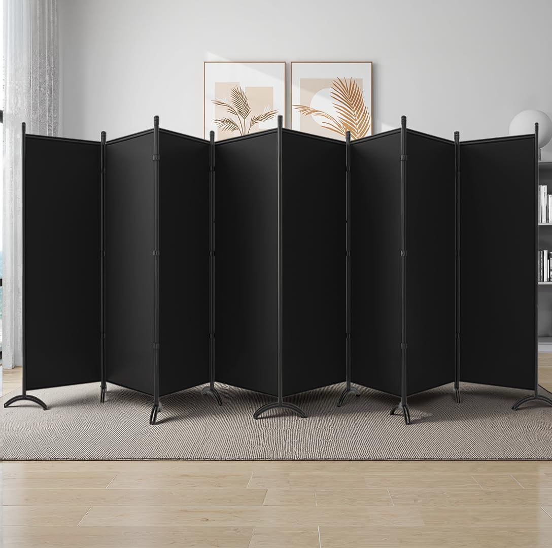 Partition Screen Divider - ฉากกั้นห้องแบบพับได้, ฉากกั้นห้องสูง 6 ฟุตสำหรับแบ่งพื้นที่, ใช้ได้ในบ้าน, สำนักงาน,