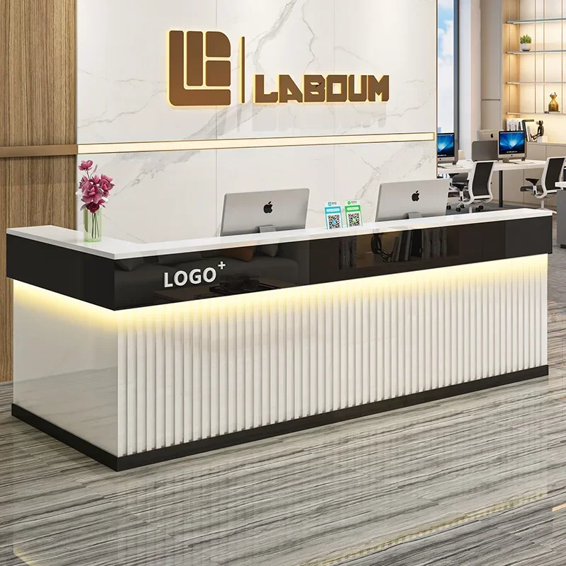 Office Furniture Bali - เคาน์เตอร์ต้อนรับร้านเสริมสวย Purpito เคาน์เตอร์แคชเชียร์สำนักงานหรูหรา เคาน์เตอร์ต้อนรับแบบเรียบง่าย เฟอร์นิเจอร์เชิงพาณิชย์สำหรับธุรกิจ