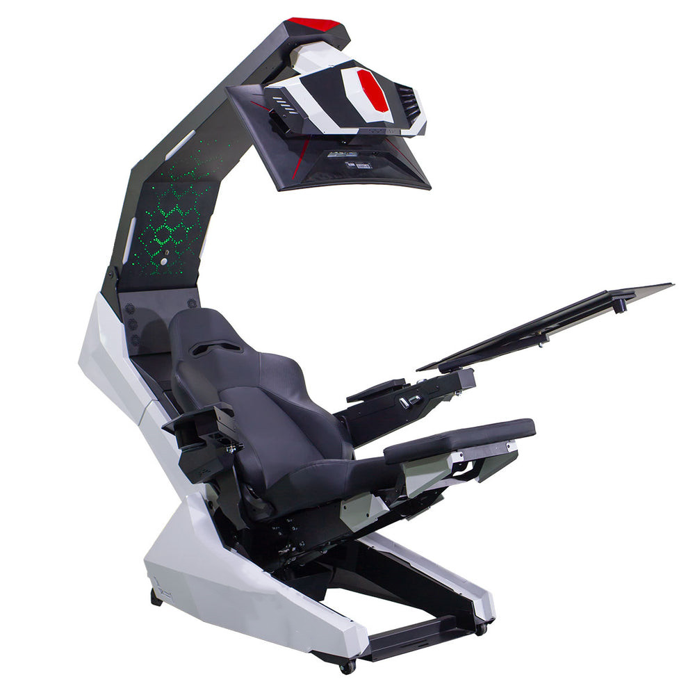 Office Furniture Commercial - เก้าอี้ทำงานปรับเอนได้สุดหรูพร้อมระบบนวด ลำโพง ไฟ RGB บนเพดานแบบดวงดาว พนักพิงสูง