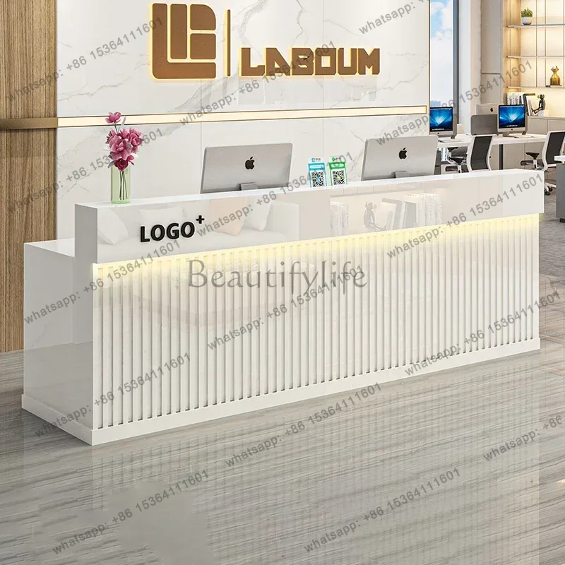 Office Furniture Bali - โต๊ะรับรองแขกแบบเรียบง่าย LJY โต๊ะรับรองแขกดีไซน์หรูหราสำหรับตกแต่งร้านเสริมสวย โต๊ะรับรองแขกสำหรับโชว์สินค้าความงาม เฟอร์นิเจอร์เชิงพาณิชย์