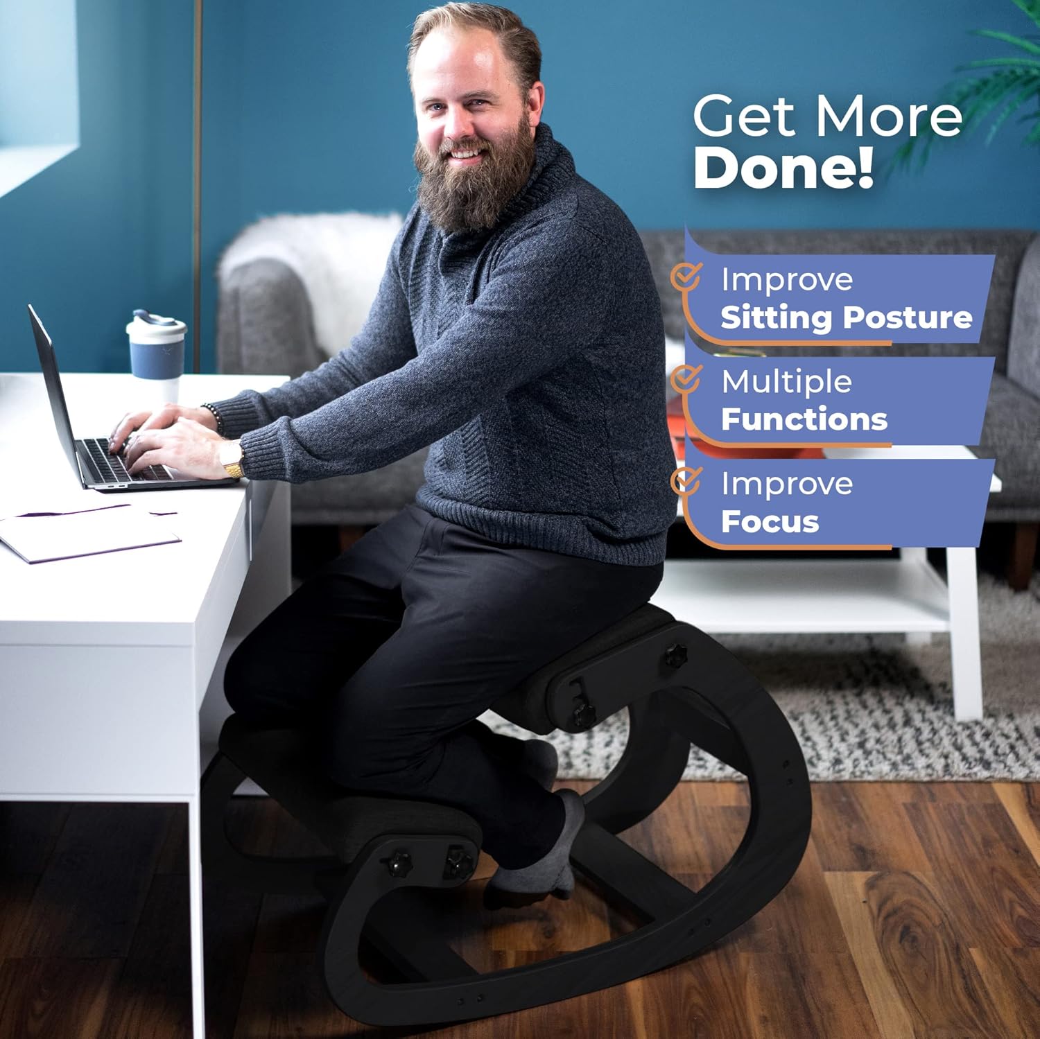 เก้าอี้ไม้ปรับระดับได้สำหรับนั - Office Furniture And Desks บทวิจารณ์และราคา