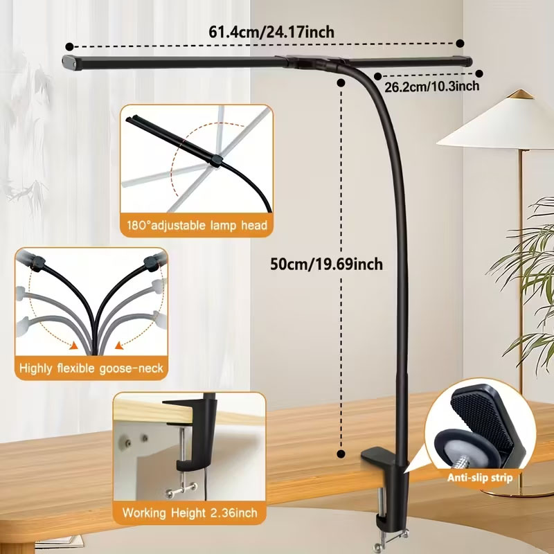 โคมไฟตั้งโต๊ะ LED แบบ USB 2 หั - Office Furniture Brand บทวิจารณ์และราคา