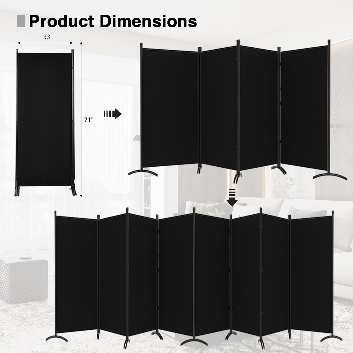 ฉากกั้นห้องแบบพับได้, ฉากกั้นห - Partition Screen Divider บทวิจารณ์และราคา